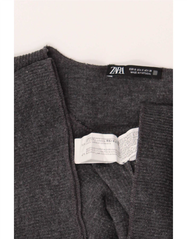 Damska koszulka oversize Zara Top UK 10 Small, szary poliester