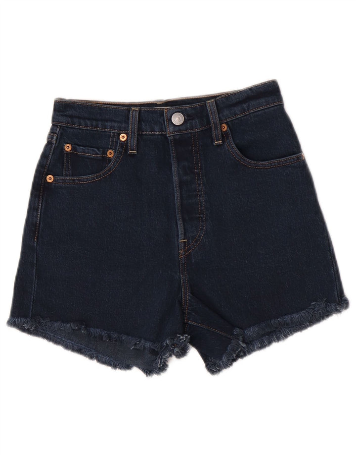 Damskie spodenki jeansowe Levi's W25 XS Granatowe, bawełniane