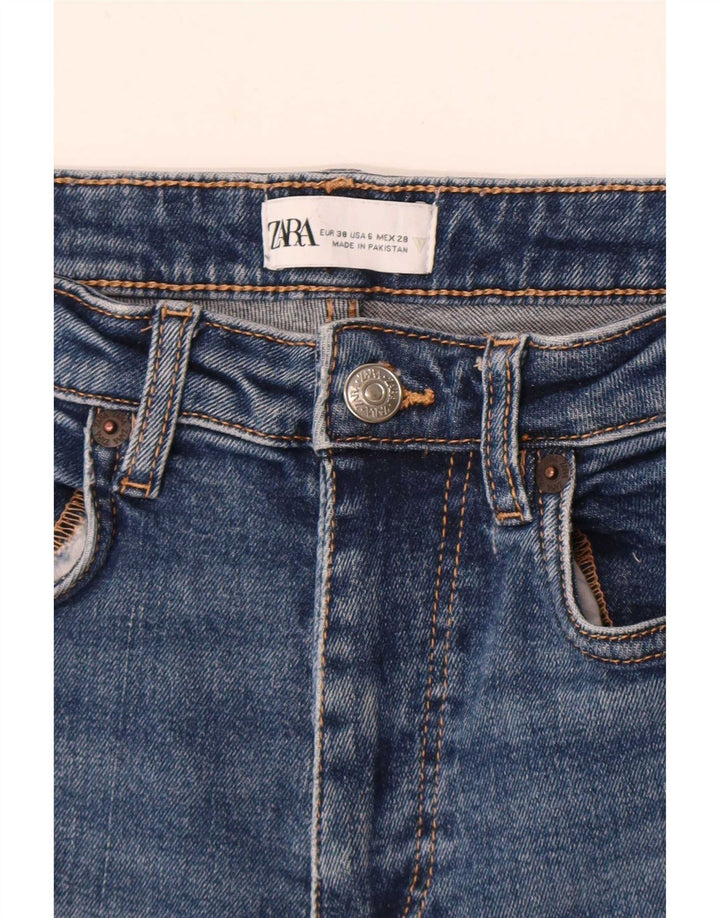Dżinsy damskie Zara Cropped EU 38 Small W28 L24 Niebieskie
