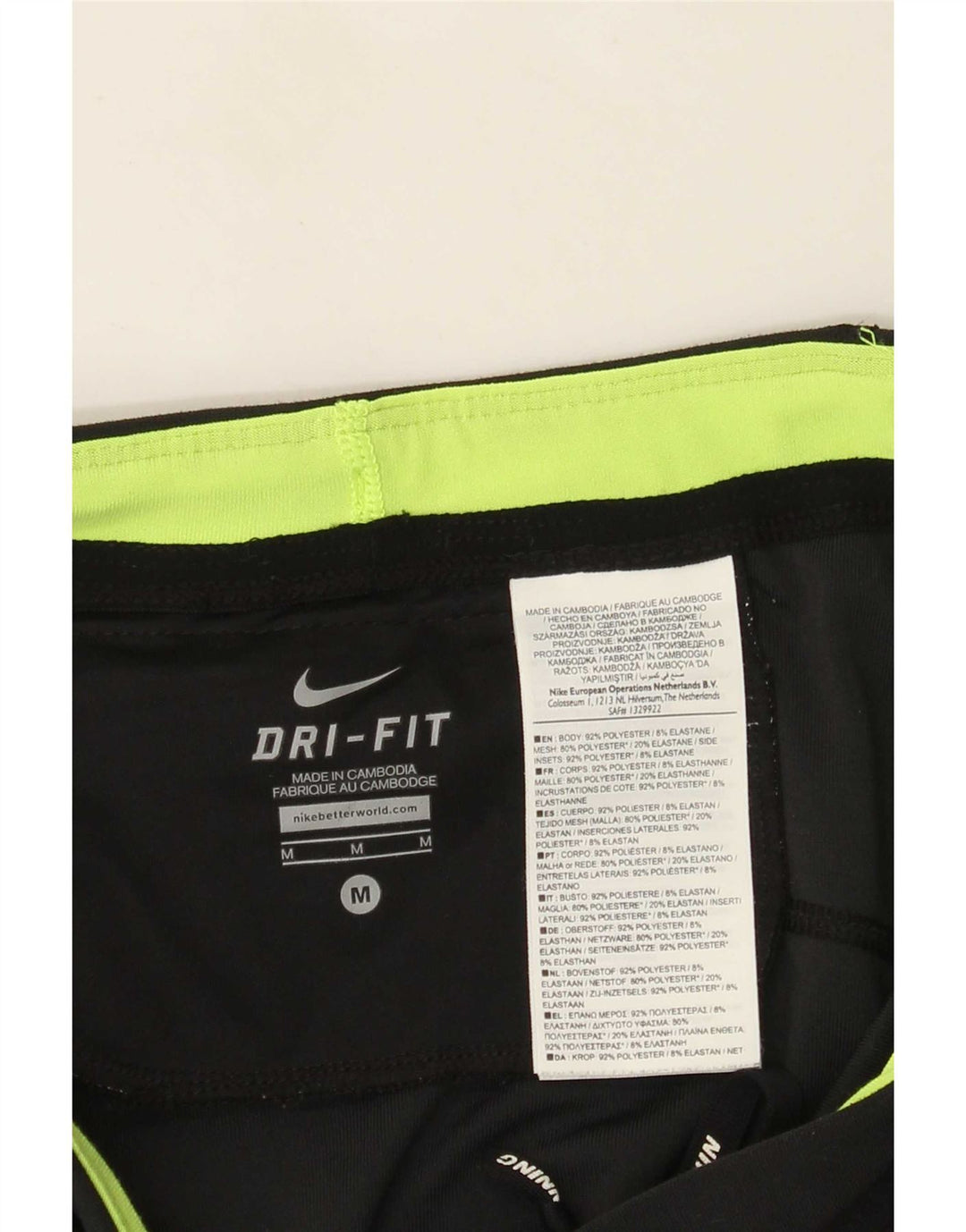 Damskie legginsy Nike Dri Fit Capri UK 12, poliester w kolorze średniej czerni