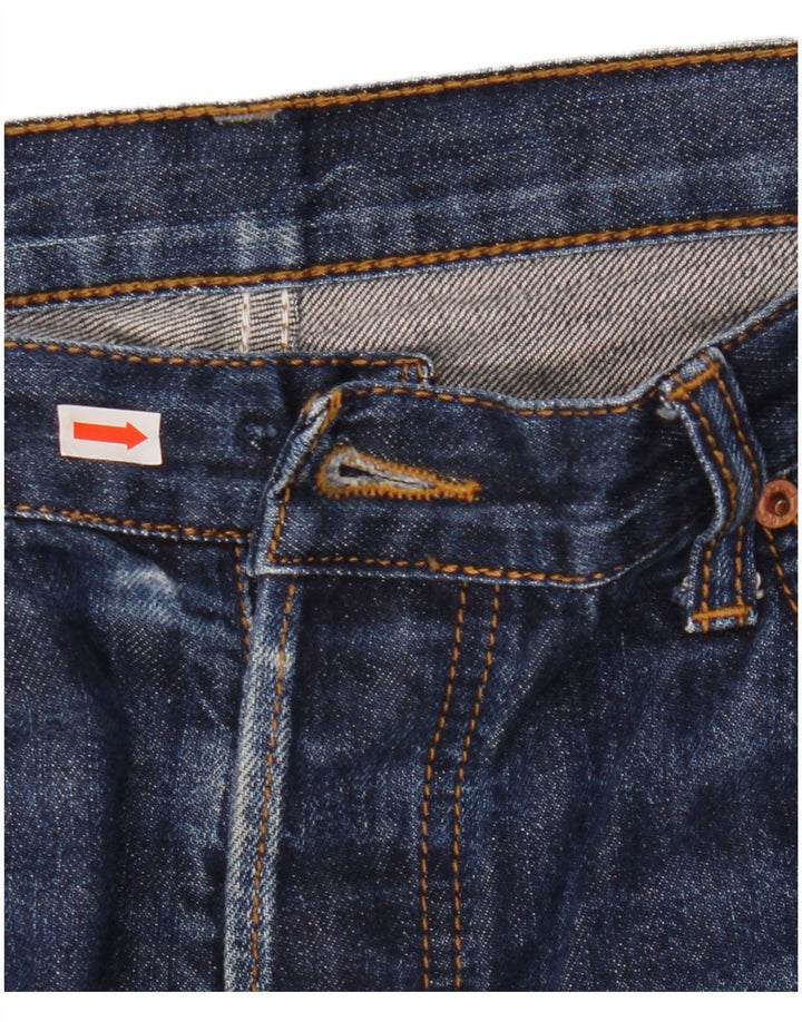 Męskie dżinsy Levi's 501 Straight W36 L32 Niebieskie bawełniane