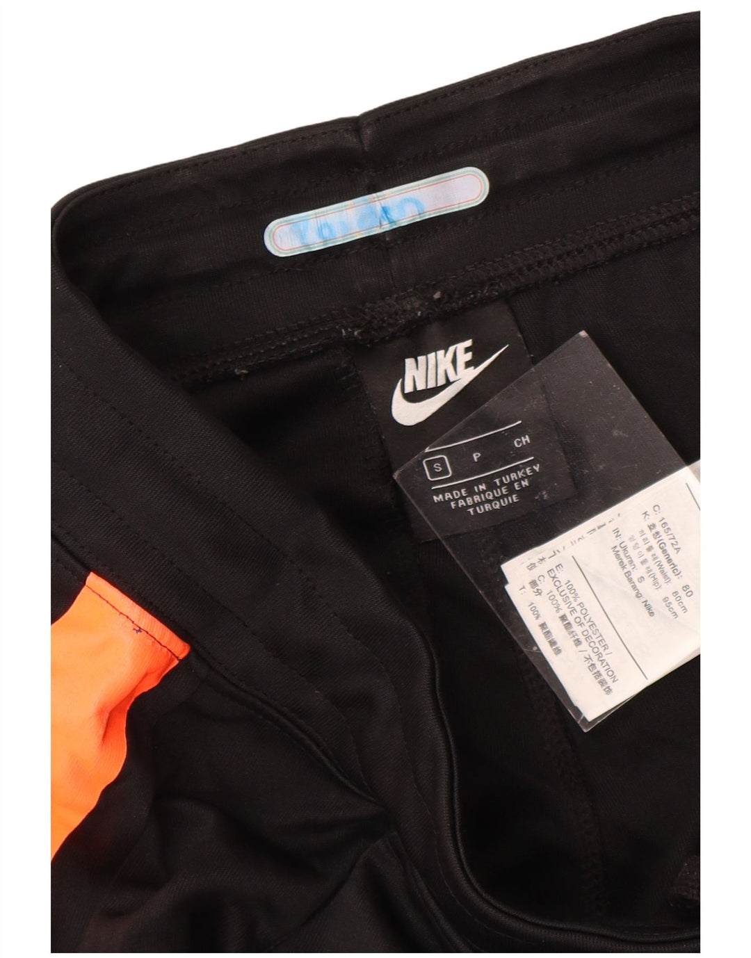 NIKE Womens Tracksuit Trousers UK 10 Small  Black Colourblock Polyester