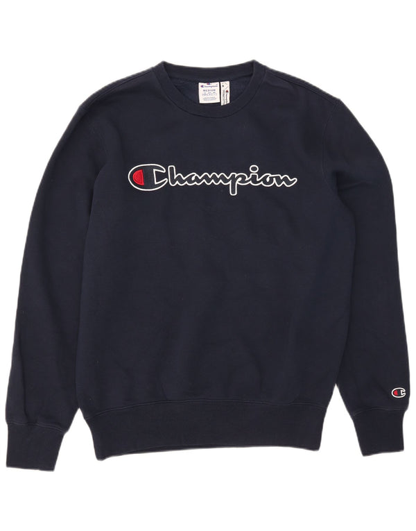 Damska bluza Champion Graphic Jumper UK 14 Średni granatowy, bawełniany