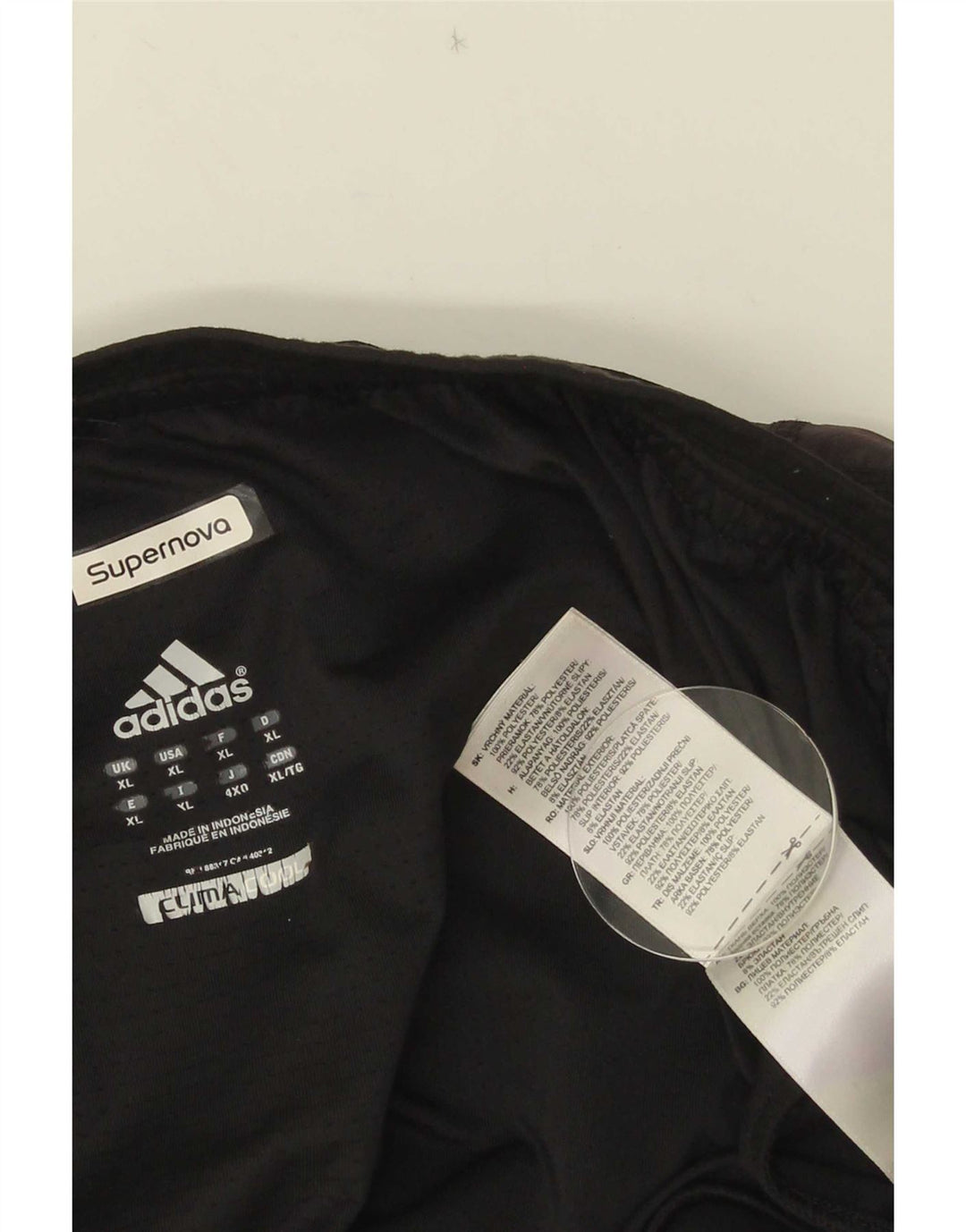 Adidas Męskie Spodenki sportowe Climacool XL Czarny poliester z blokami kolorów