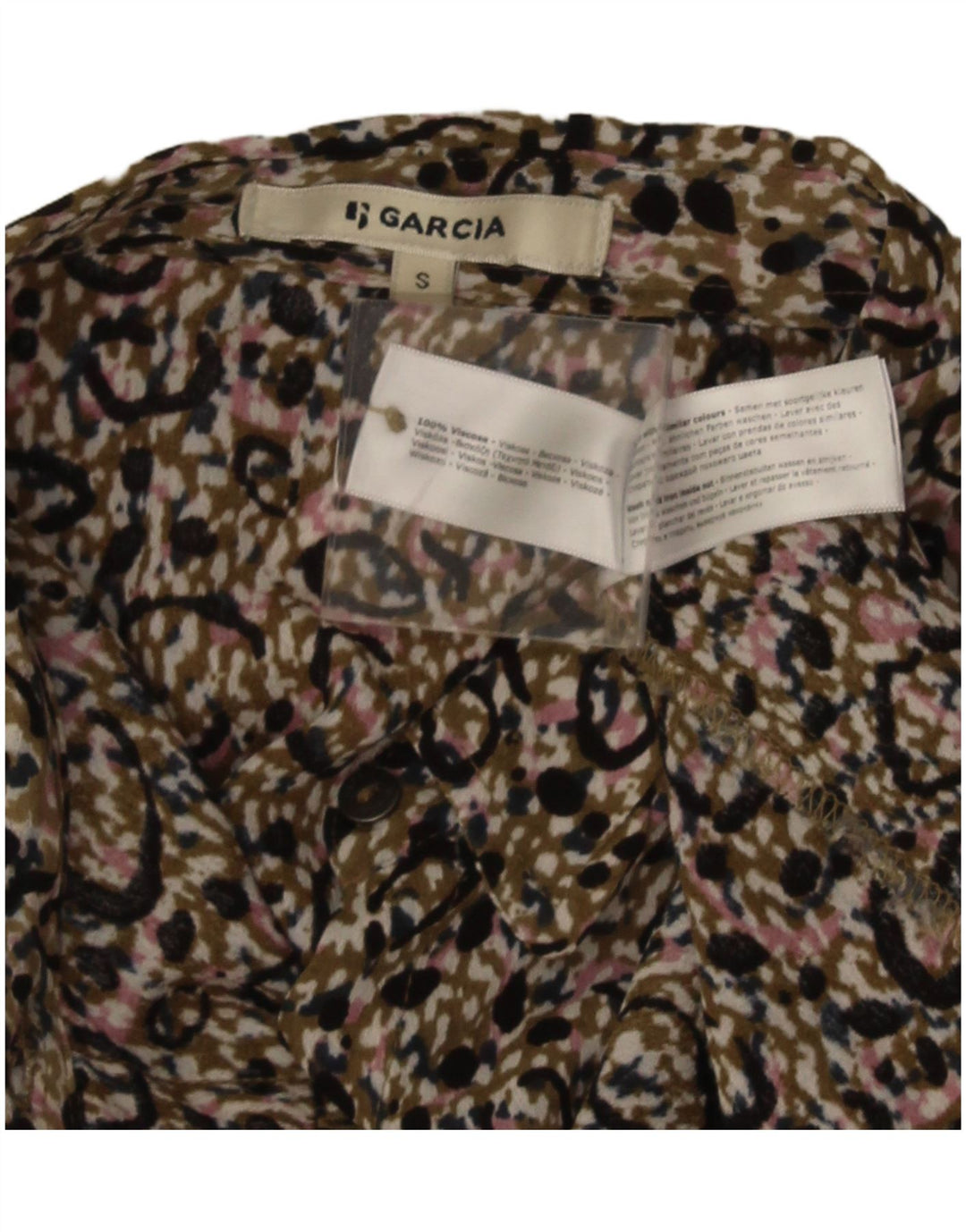 Damska koszula Garcia w abstrakcyjny wzór UK 10 Small, wielobarwna wiskoza