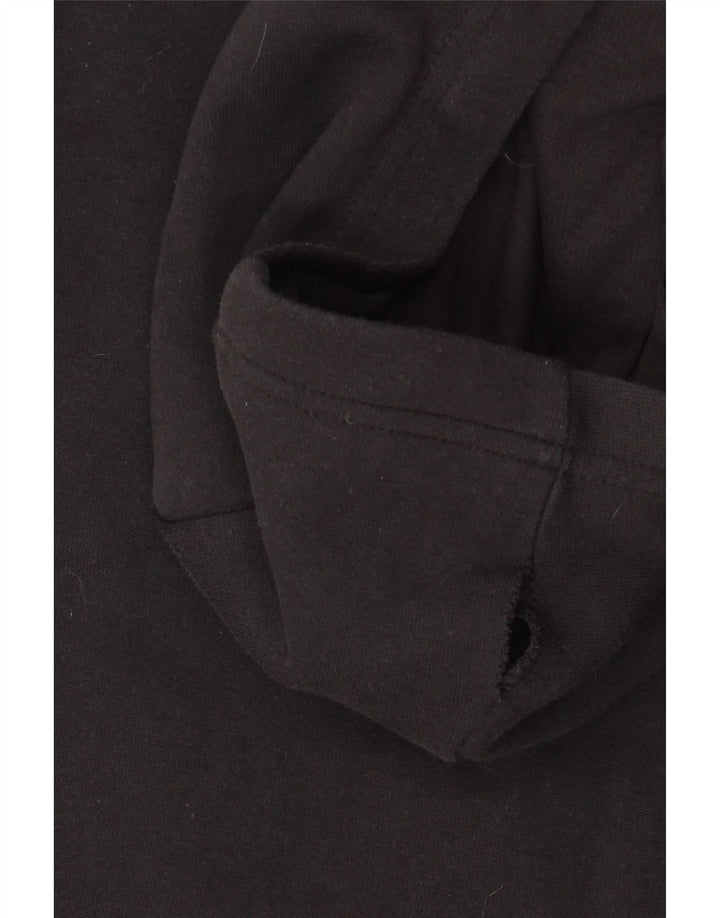 Chłopięcy sweter ADIDAS o luźnym kroju i zapinanym na zamek, 14-15 lat, czarna bawełna