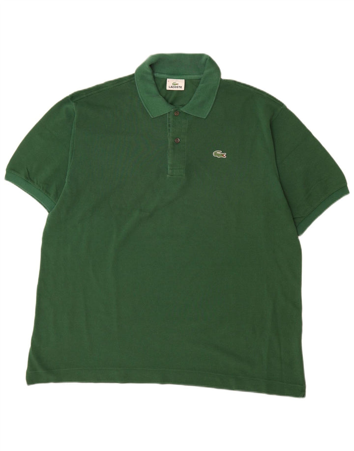 Męska koszulka polo LACOSTE, rozmiar 6 XL, zielona bawełna