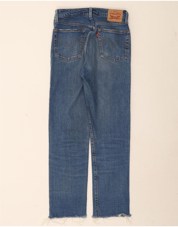Damskie jeansy Levi's 501 Straight W26 L28 Niebieskie bawełniane