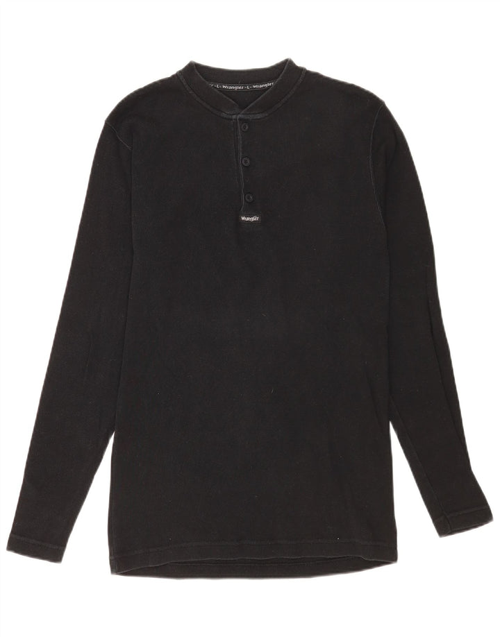 Męski top Wrangler z długim rękawem, duży, czarny, bawełniany