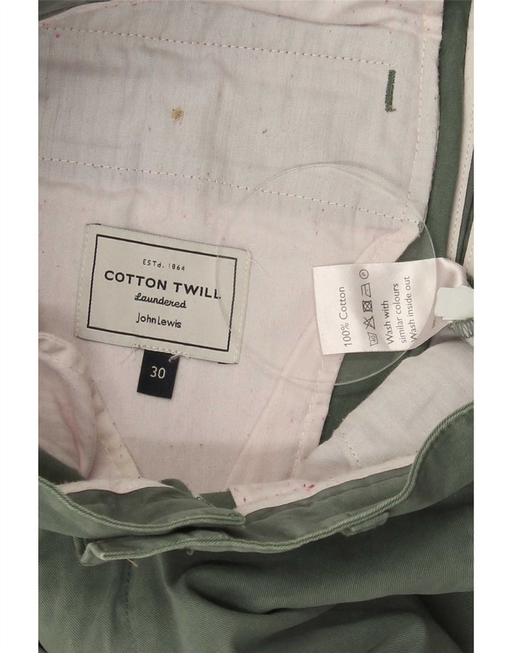 Męskie spodenki chino John Lewis, średnie W30, zielone, bawełniane