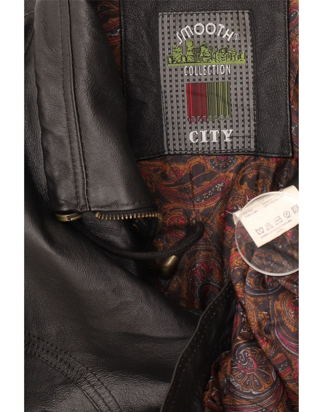 Vintage męska skórzana kurtka UK 42 XL czarna skóra