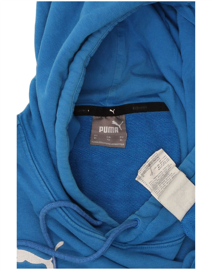 Męska bluza z kapturem Puma XL, niebieska, bawełniana