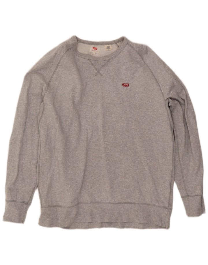 Męska bluza Levi's Sweter, duża, szara, nakrapiana bawełna