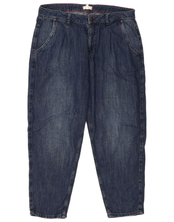 Damskie jeansy Joules z wysokim stanem, zwężane UK 16, duże W36 L25, niebieska bawełna