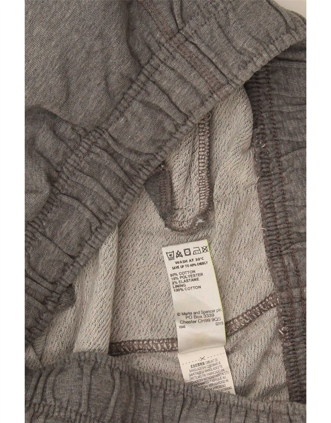 Męskie spodnie dresowe Marks & Spencer XL, szare, bawełniane w plamki
