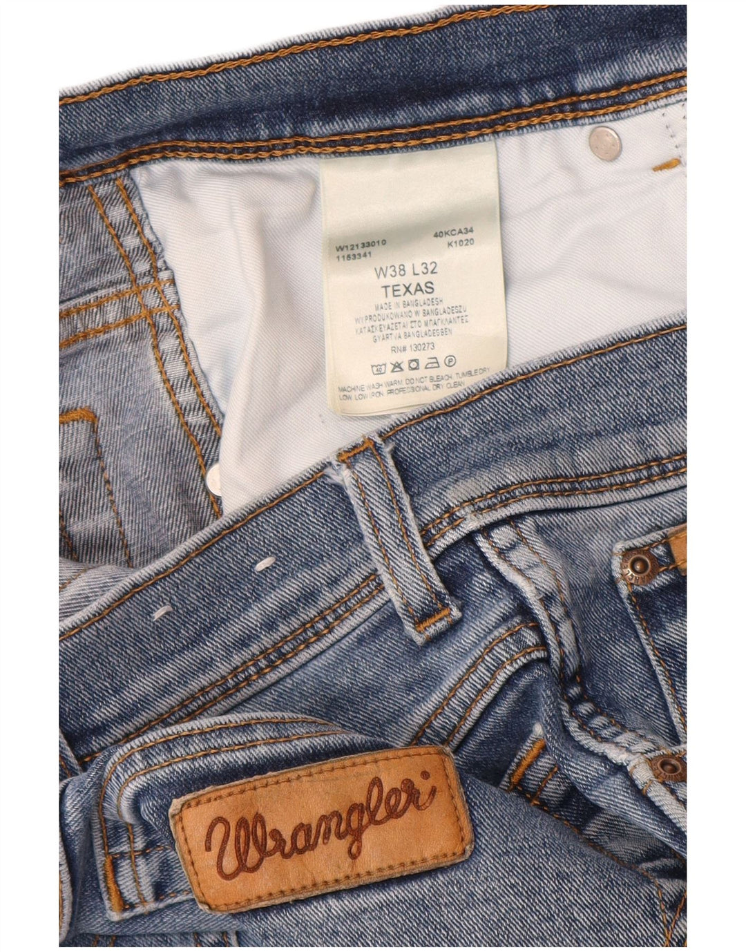 Męskie jeansy Wrangler Texas Straight W38 L32 Niebieskie, bawełniane