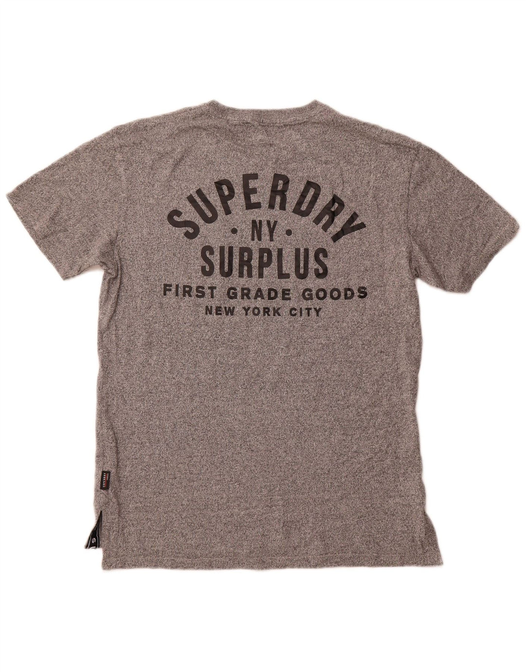 Męski T-shirt Superdry z grafiką, średnioszary, bawełniany w cętki