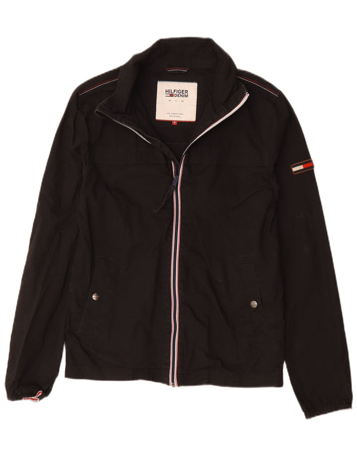 Męska kurtka bomberka Tommy Hilfiger UK 36, mała, czarna, bawełniana