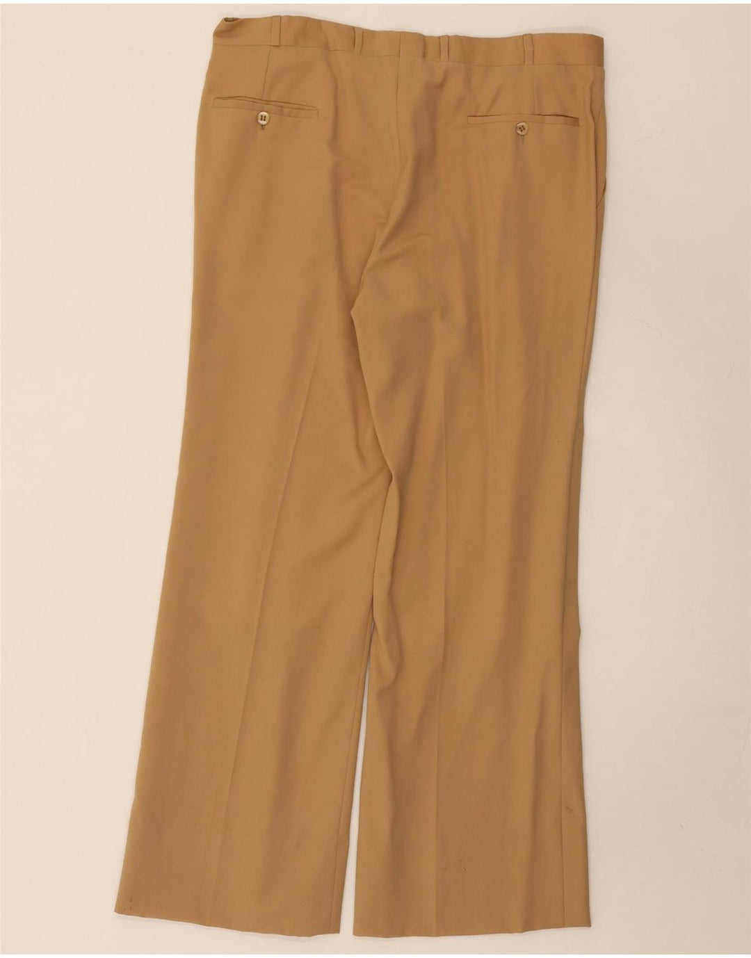 Vintage męski garnitur zapinany na 2 guziki UK 38 Medium W36 L29 beżowy