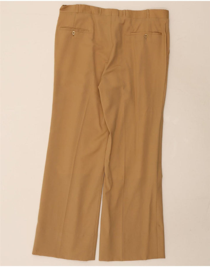 Vintage męski garnitur zapinany na 2 guziki UK 38 Medium W36 L29 beżowy