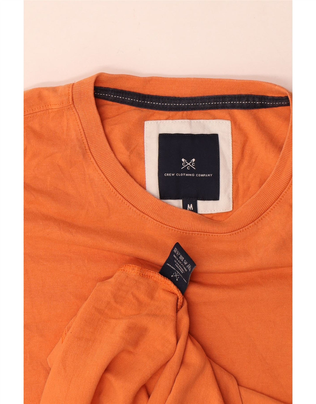 Crew Clothing Męski T-shirt Top Średniej Pomarańczowej Bawełny
