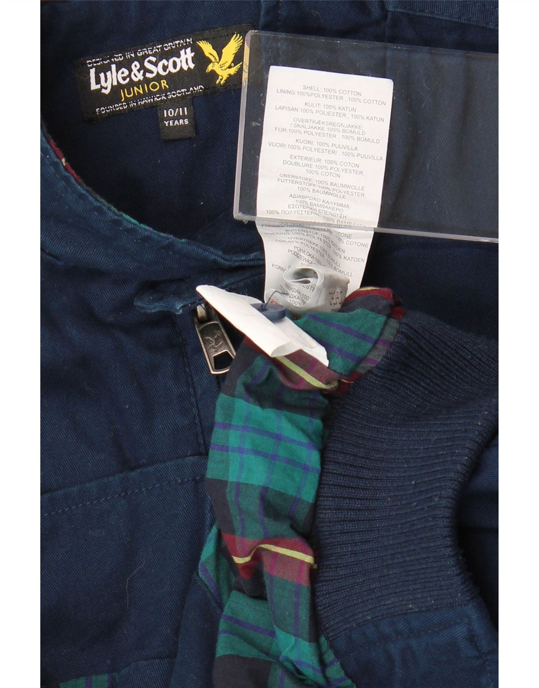 Kurtka bomberka chłopięca Lyle & Scott 10-11 lat, granatowa, bawełniana