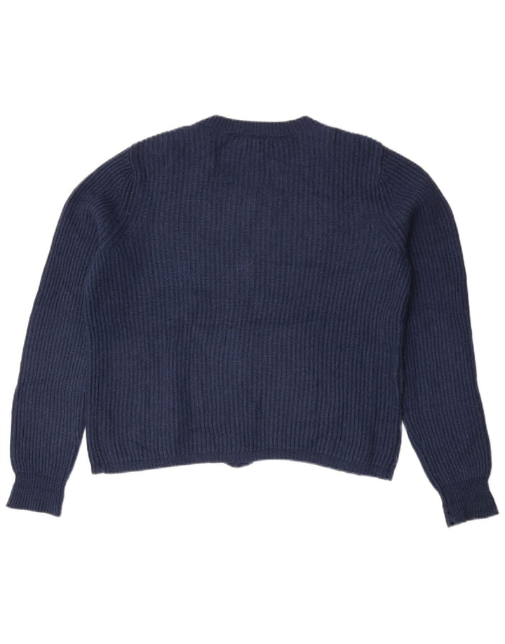 Sweter damski Massimo Dutti Crop Oversize Cardigan UK 10 Small Granatowy