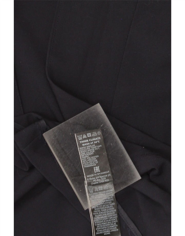 Marks & Spencer Damska marynarka z rękawami 3/4 i otwartymi, UK 22 3XL, granatowa