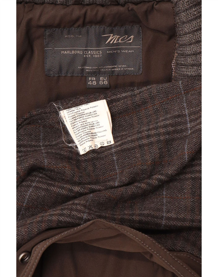 Płaszcz męski Marlboro Classics EU 56 3XL, brązowy poliester