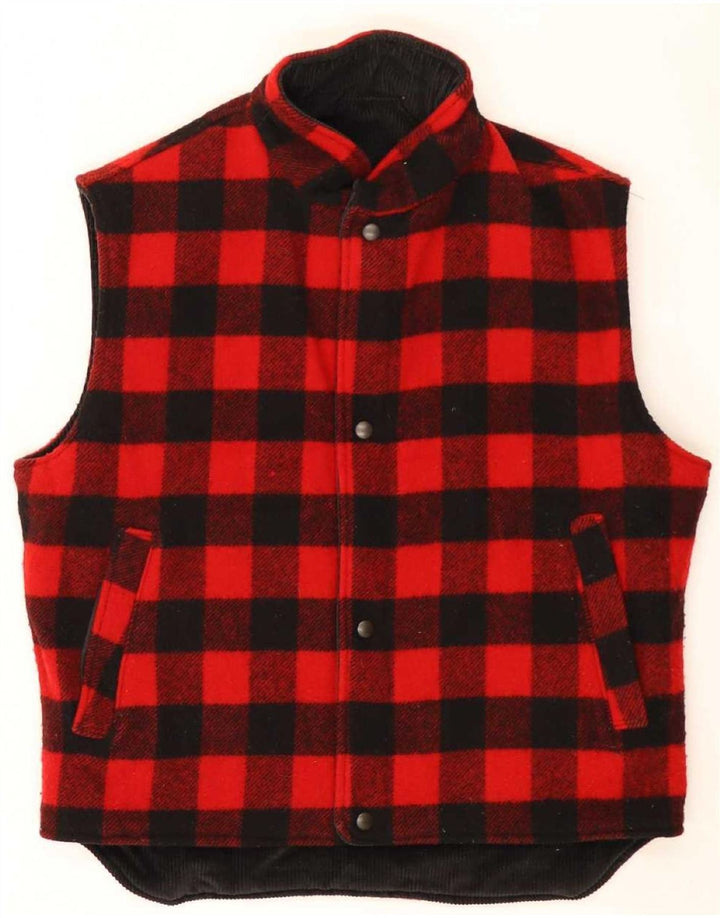 Męska dwustronna sztruksowa kamizelka Woolrich UK 38 Średnia czarna wełna