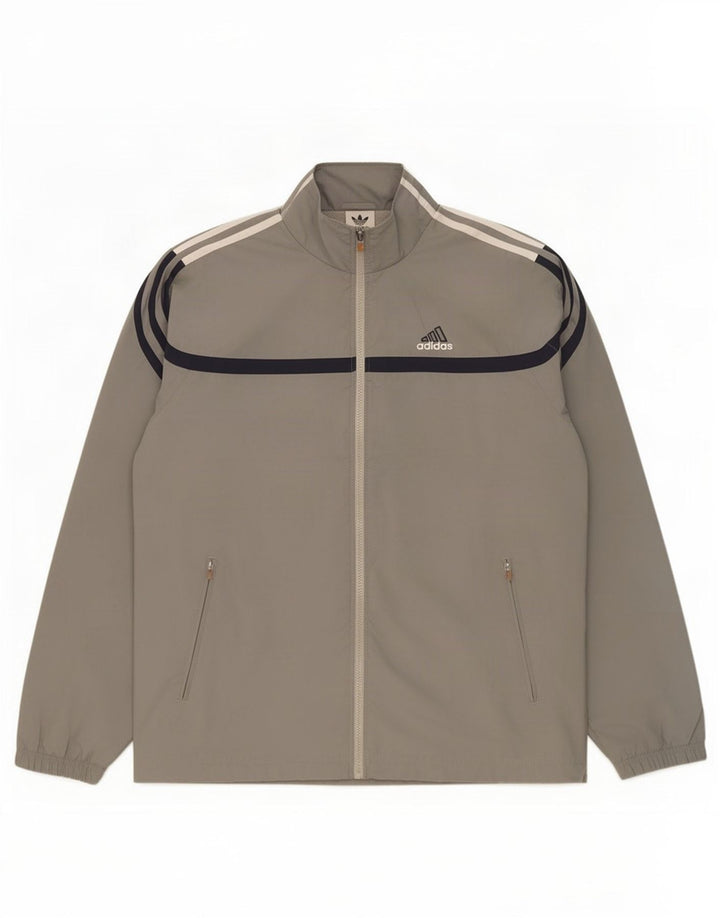 Męska bluza dresowa Adidas z grafiką UK 40/42 Średni szary poliester