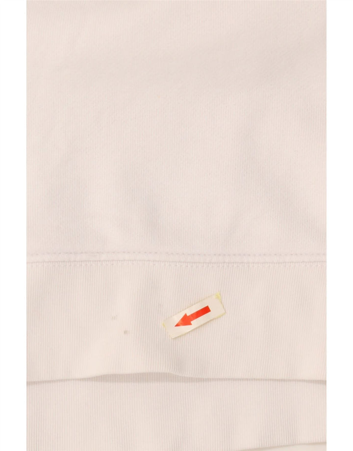 Damska bluza ADIDAS Graphic Jumper UK 14, duża, biała bawełna