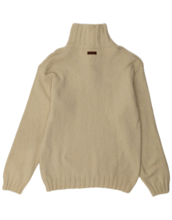 Marlboro Classics Męski sweter zapinany na guziki XL Beżowa wełna