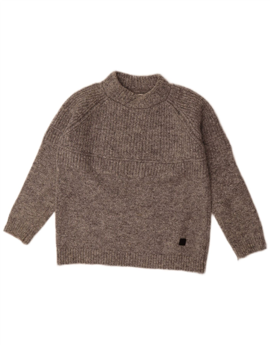 Zara Dziewczęcy sweter z golfem 9-10 lat Szary poliester