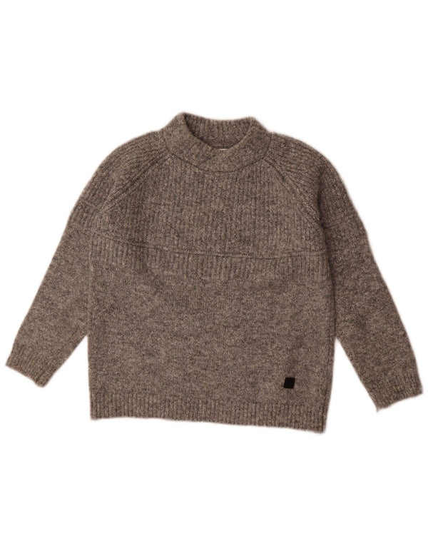 Zara Dziewczęcy sweter z golfem 9-10 lat Szary poliester