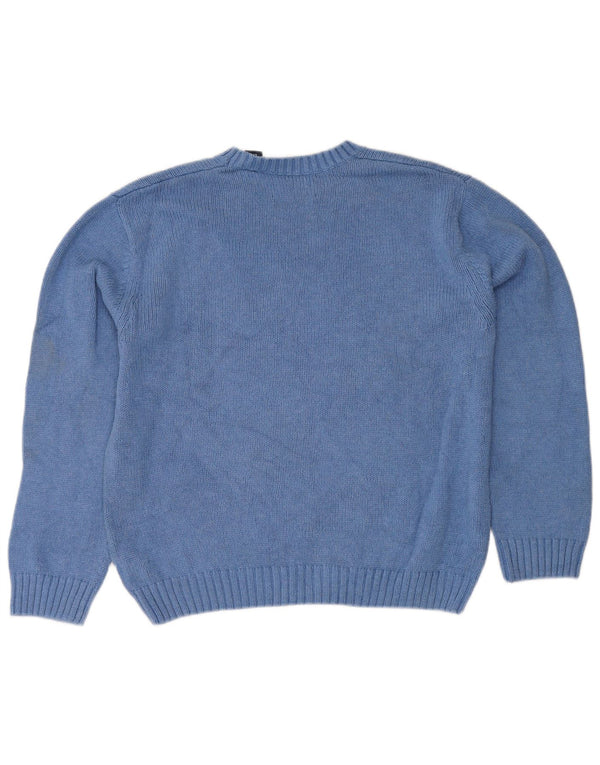 Damski sweter Chaps z dekoltem w łódkę UK 16, duży, niebieski, bawełniany