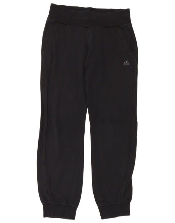 Damskie spodnie dresowe Adidas Joggers UK 12 Medium Black Cotton