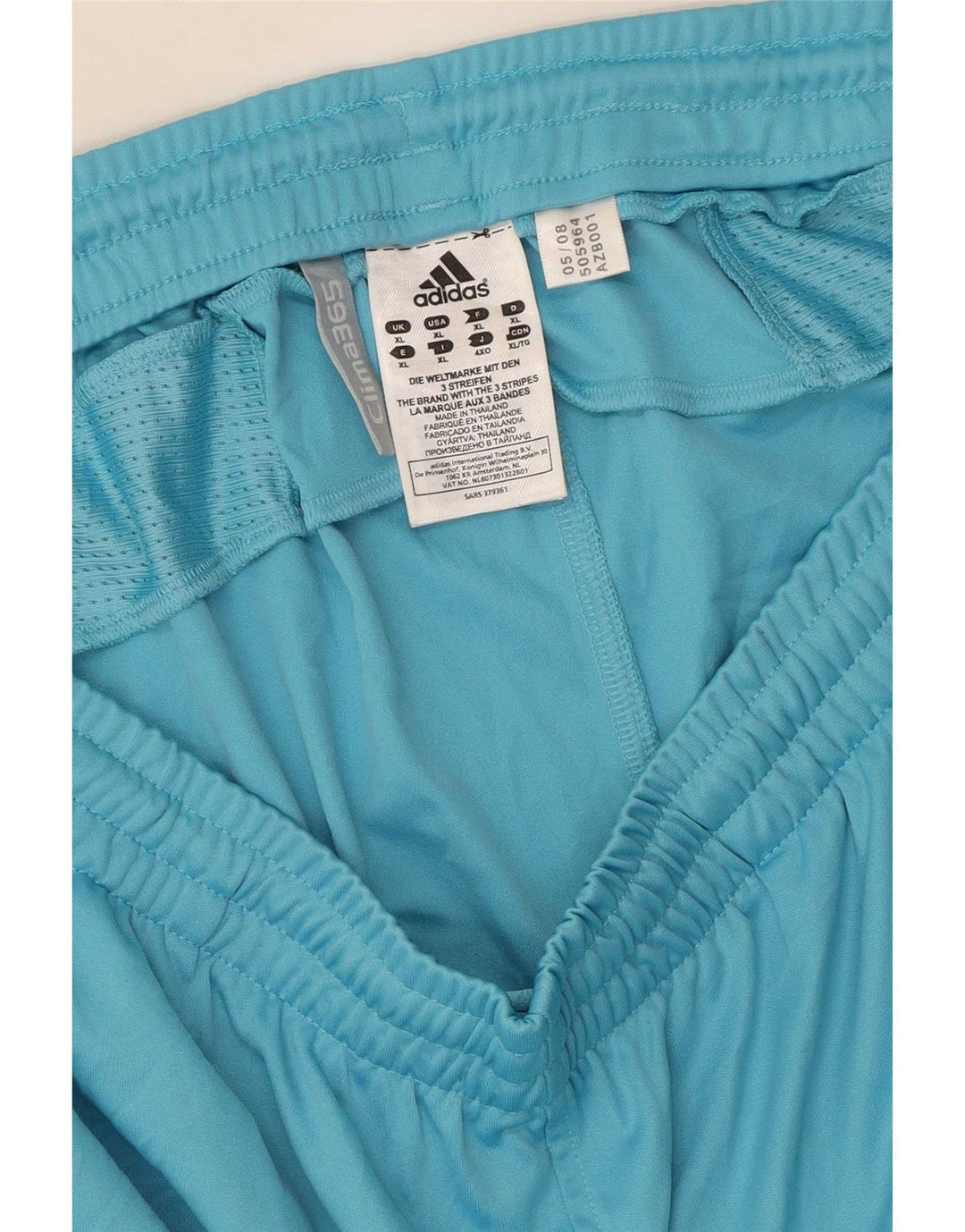 Adidas Męskie Spodenki sportowe Climacool XL Niebieski poliester z blokami kolorów