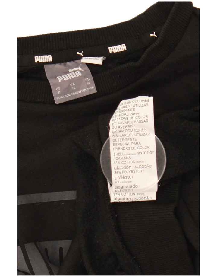 Męska bluza z grafiką Puma XL, czarna, bawełniana
