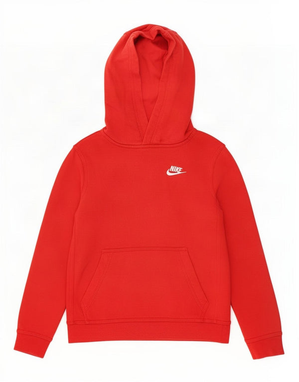 Chłopięcy sweter z kapturem Nike 10-11 lat, średni czerwony, bawełniany