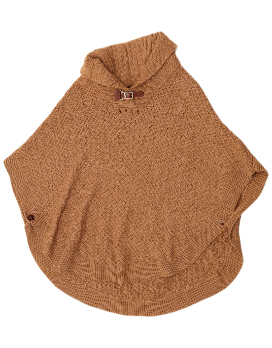 Damski sweter ponczo Massimo Dutti US 8, średniobrązowy, wełniany