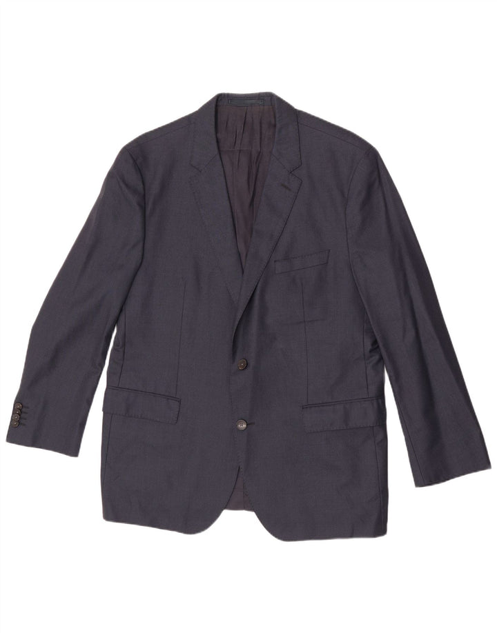 Męska marynarka zapinana na 2 guziki Hugo Boss EU 54 2XL Granatowa wełna