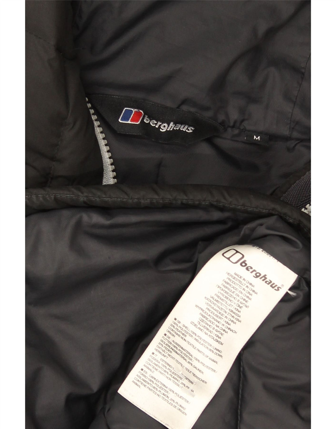 Męska ocieplana kurtka z kapturem Berghaus UK 38, średni czarny poliester