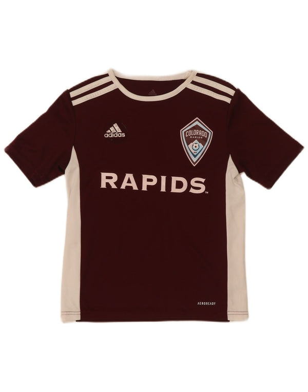 Chłopięca koszulka Adidas Colorado Rapids z grafiką, 9-10 lat, bordowa