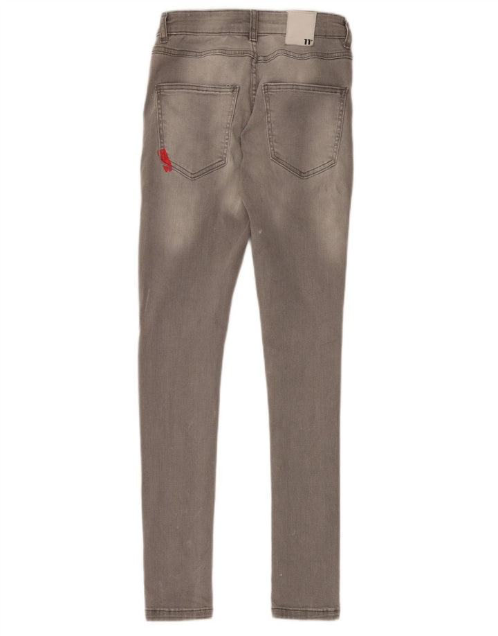 Damskie jeansy skinny Eleven Degrees W28 L30 Szara bawełna