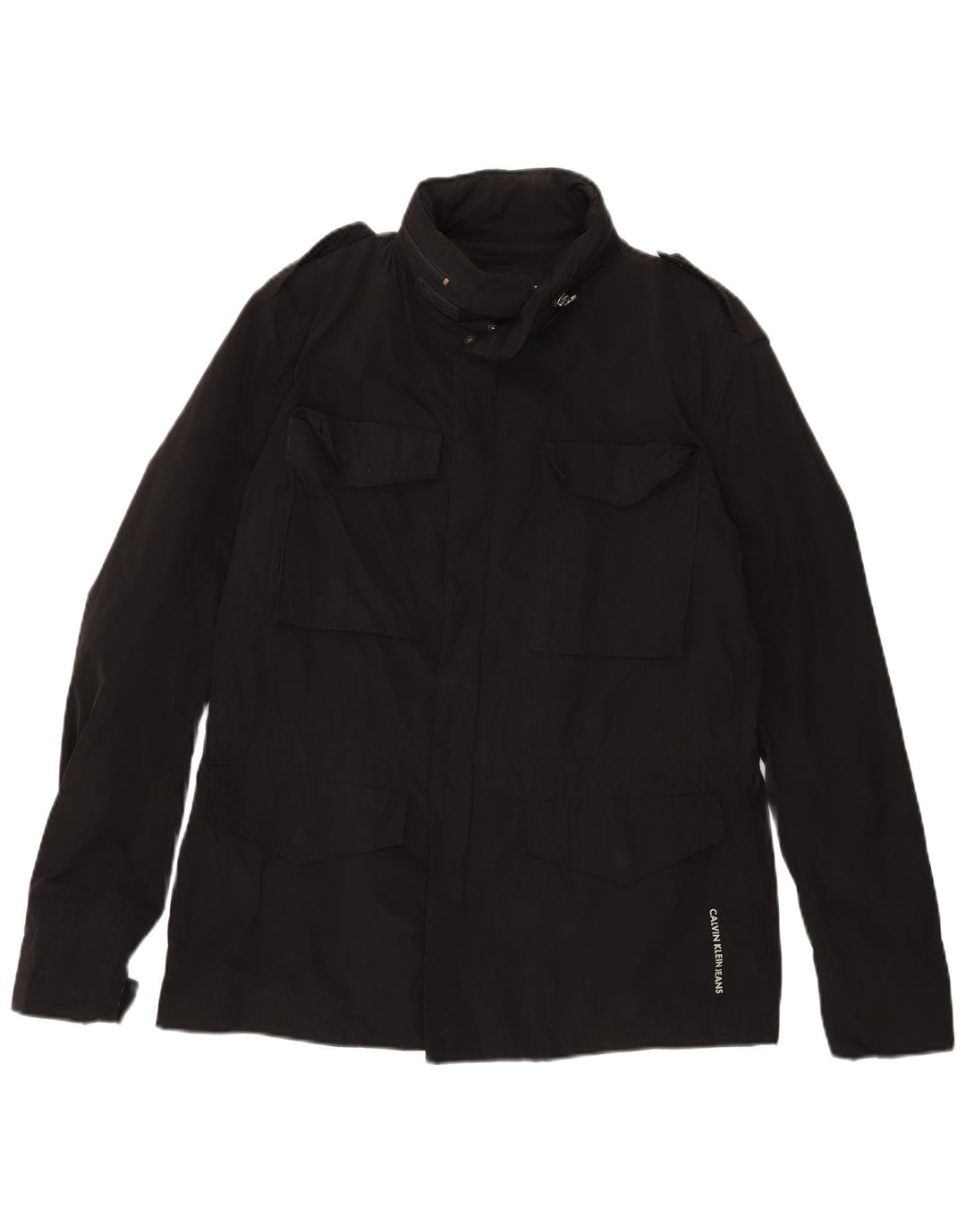Męska kurtka wojskowa Calvin Klein Jeans UK 40, duża, czarna, poliestrowa