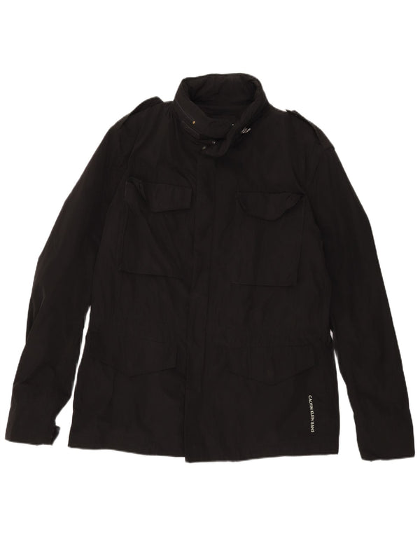 Męska kurtka wojskowa Calvin Klein Jeans UK 40, duża, czarna, poliestrowa