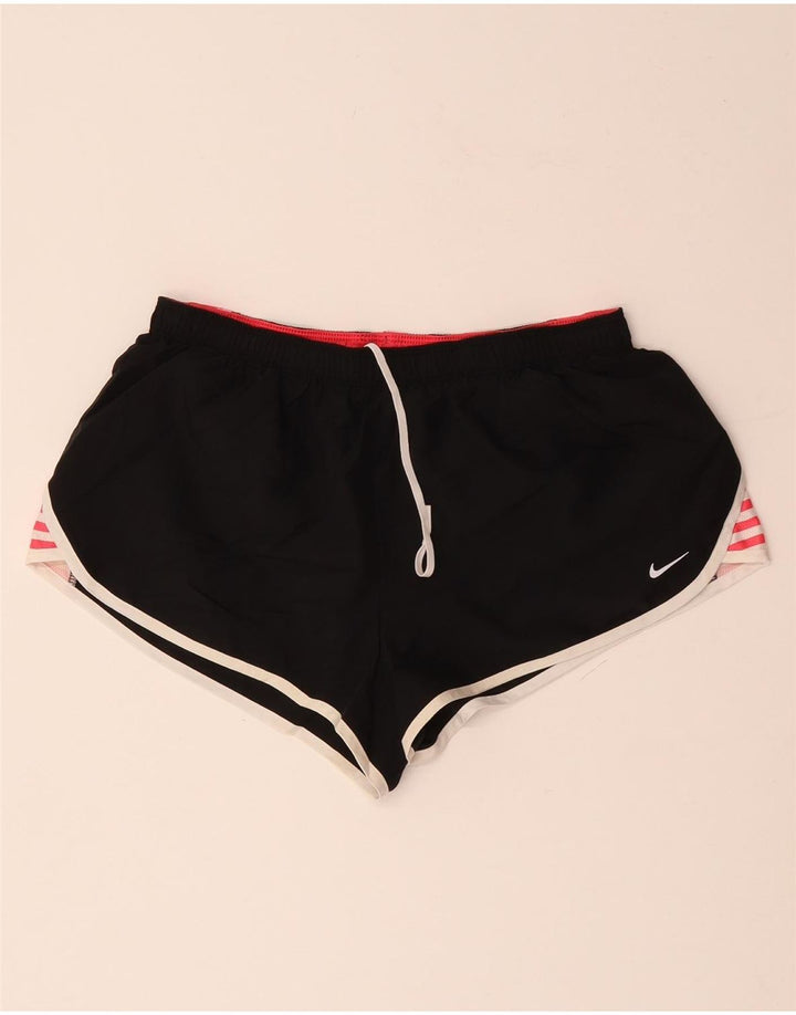 Damskie spodenki sportowe NIKE Dri Fit UK 12, poliester w średnie czarne paski