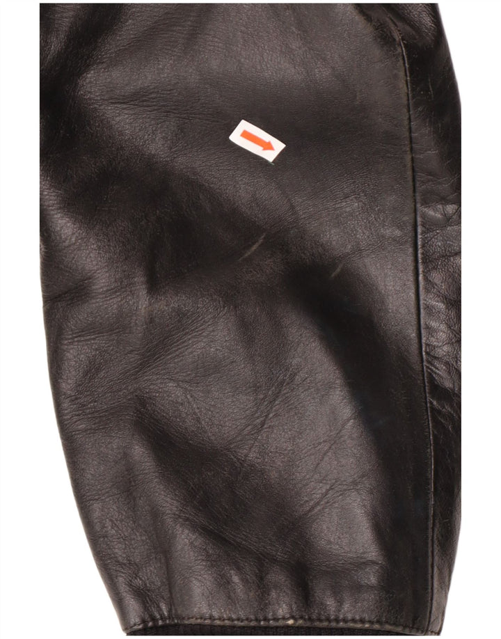 Vintage męska kurtka skórzana UK 38 Medium Black Classic