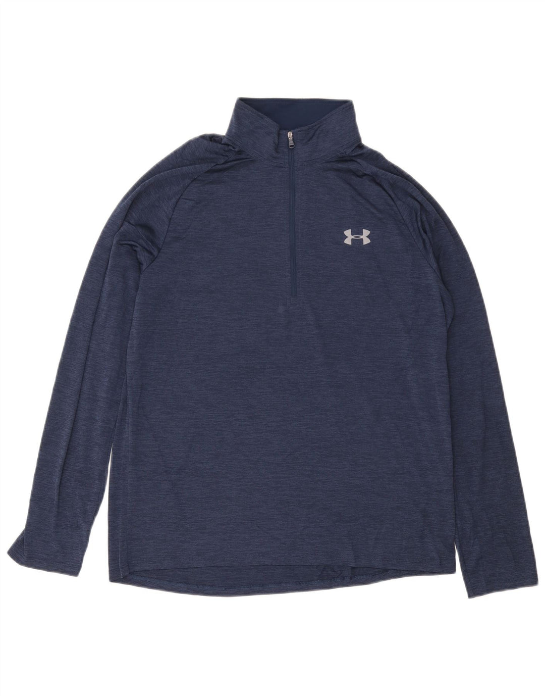 Męski top Under Armour o luźnym kroju, zapinany na zamek i długi rękaw, duży, niebieski